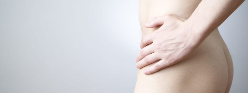 Pain in the left side of the body on gray background.